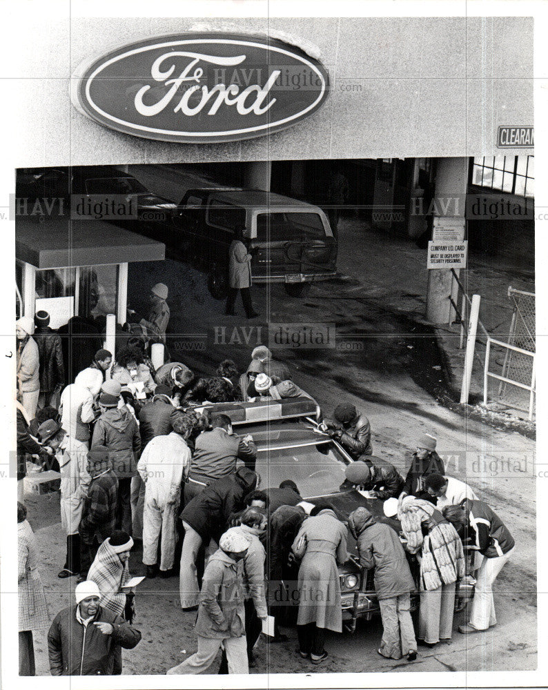 1978 Press Photo Unemployment Unemployed Rush Ford - Historic Images