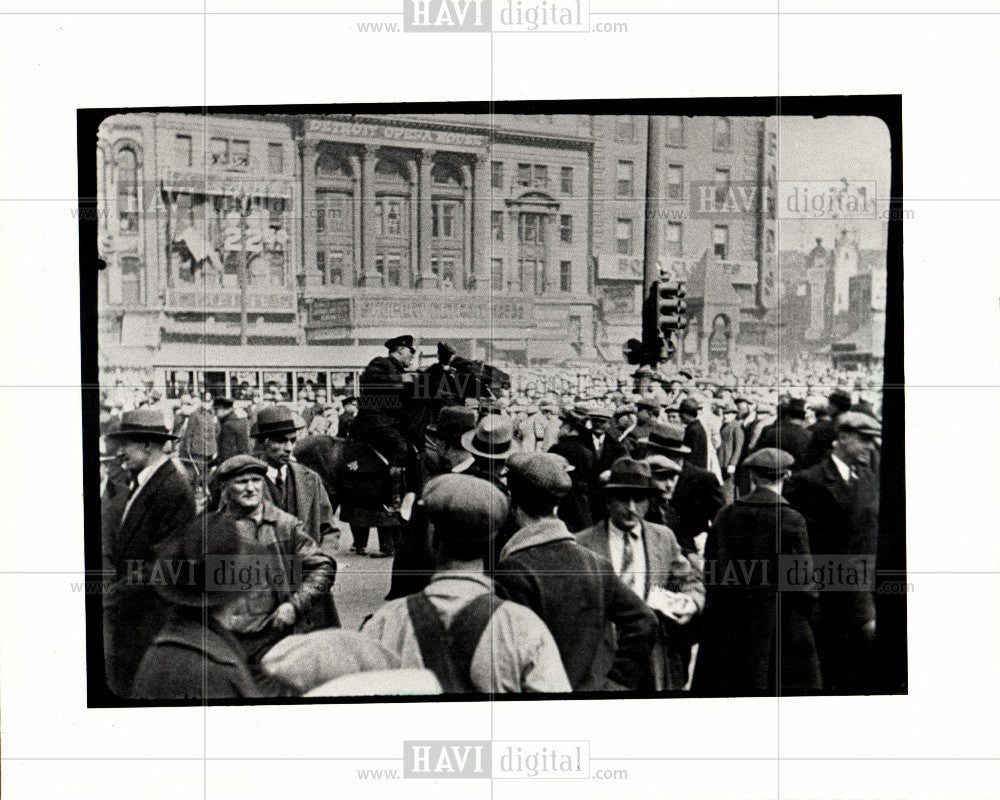 1986 Press Photo UNEMPLOYMENT DEMONSTRATION  Downtown - Historic Images