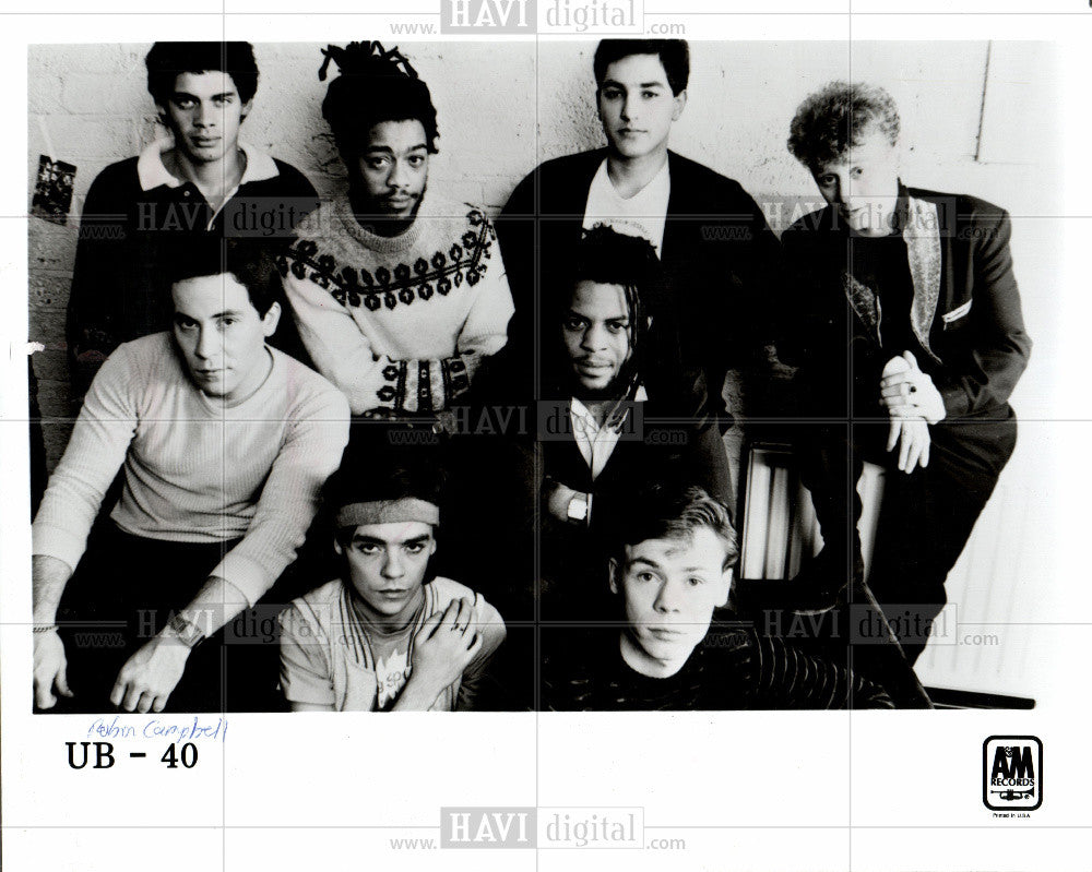 1984 Press Photo UB40 reggae band England Campbell - Historic Images