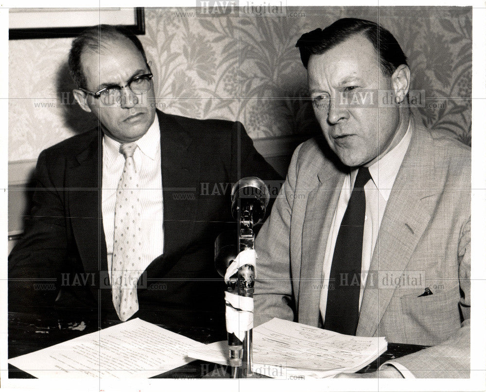 1955 Press Photo UAW Contract Negotiation - Historic Images