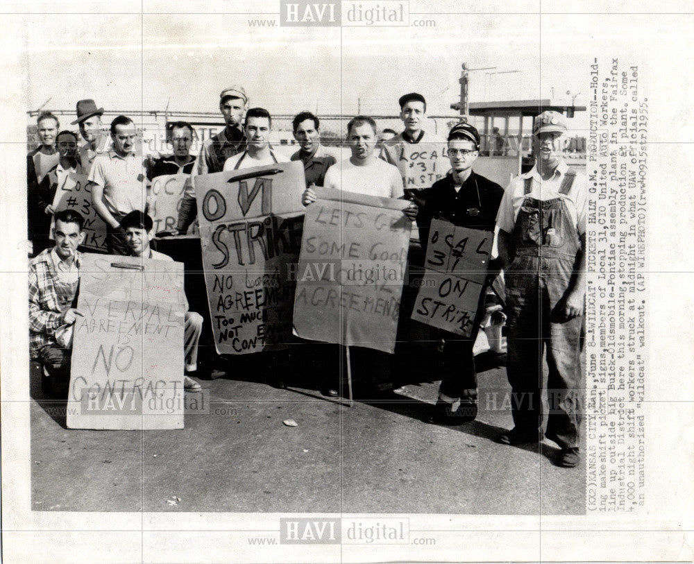 1955 Press Photo United Auto Workers Labour Union - Historic Images