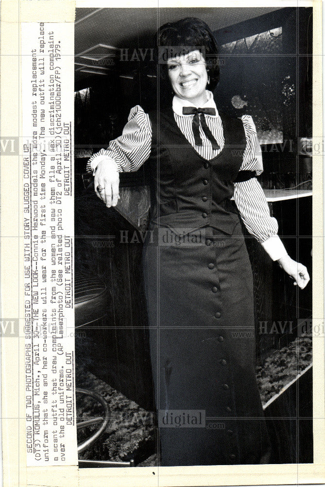 1979 Press Photo Connie Harwood Model Mich. - Historic Images