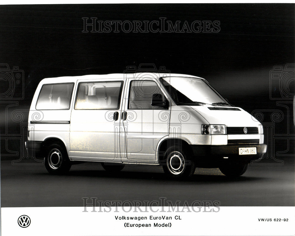 1992 Press Photo Volkswagon EuroVan CL Euopean Model - Historic Images