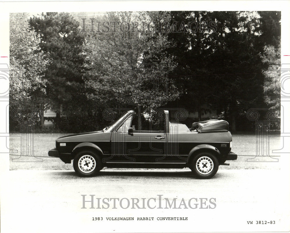 1983 Press Photo Volkswagen Rabbit Convertible, 1983 - Historic Images