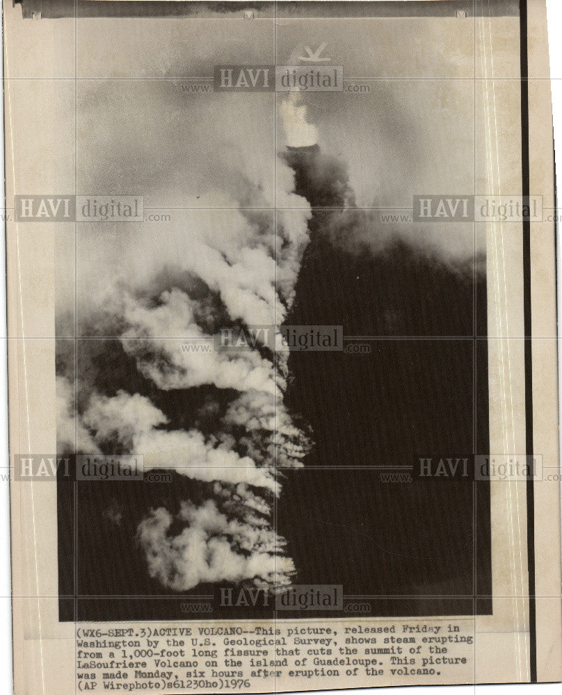 1976 Press Photo LaSoufriere Volcano Guadeloupe - Historic Images