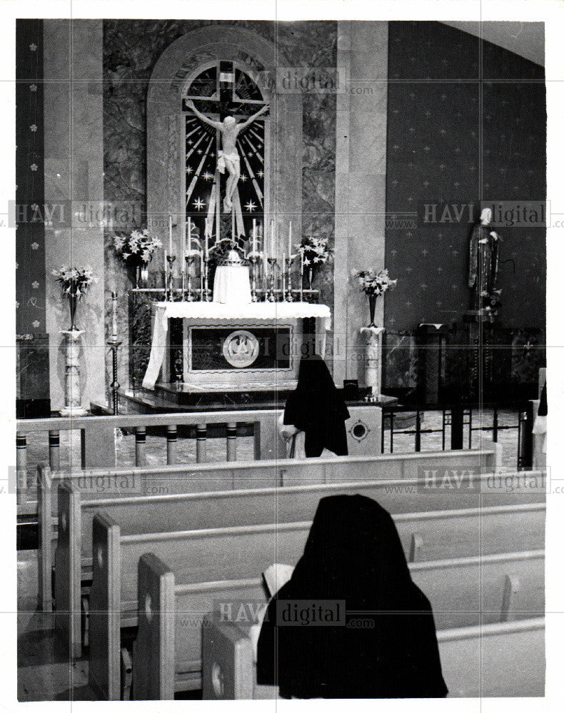 1958 Press Photo Chapel Dearborn Heights Michigan - Historic Images