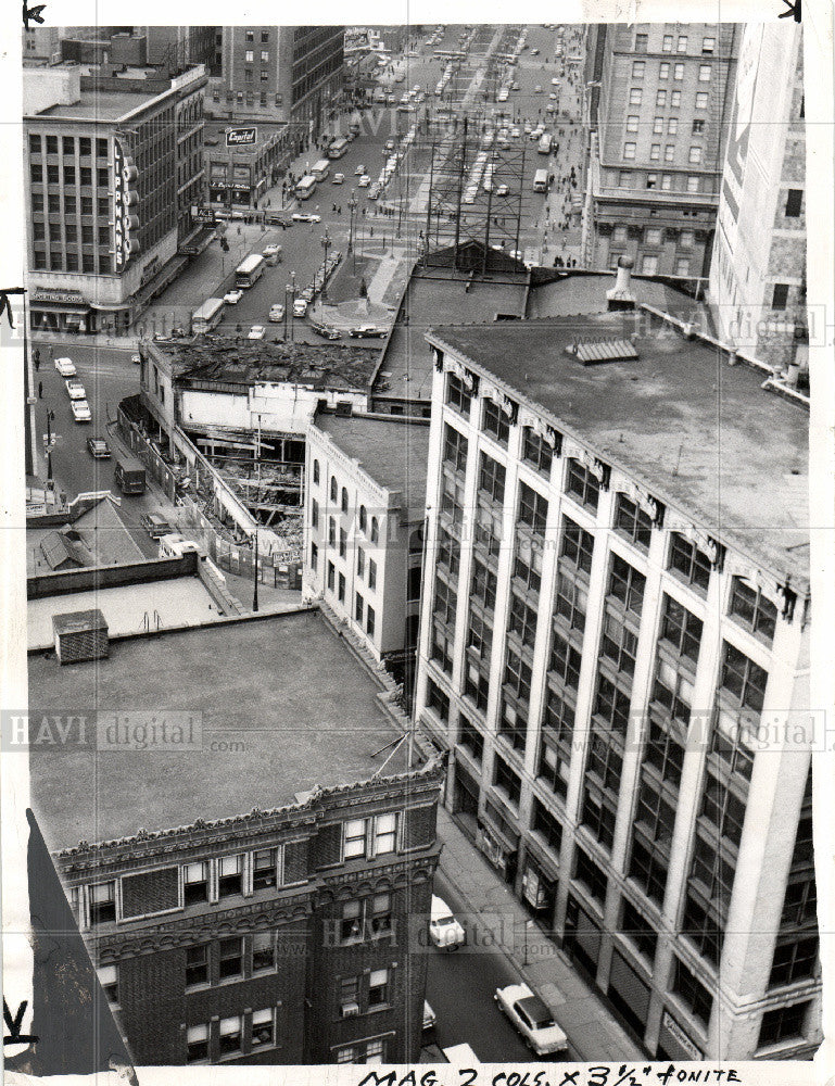 1957 Press Photo Wayne Street widening wrecking - Historic Images