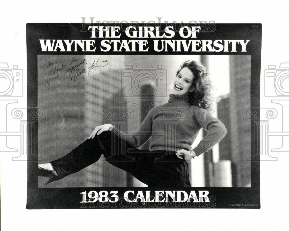 1982 Press Photo Girls of Wayne State University 1983 - Historic Images