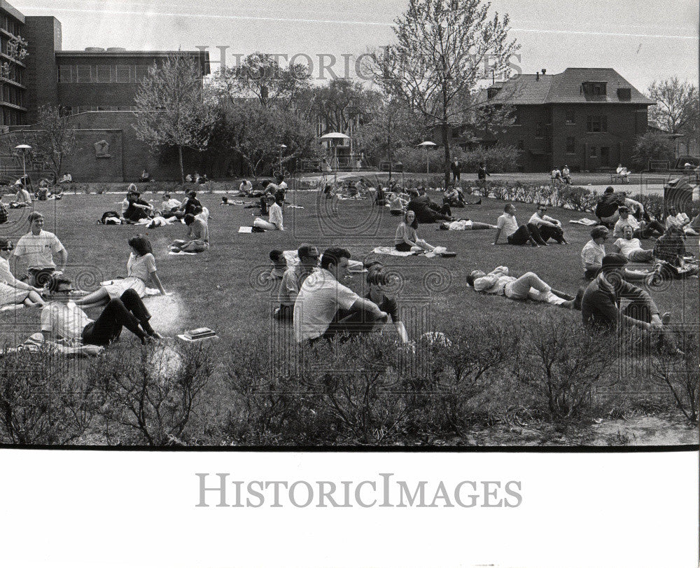 1967 Press Photo Wayne University students - Historic Images