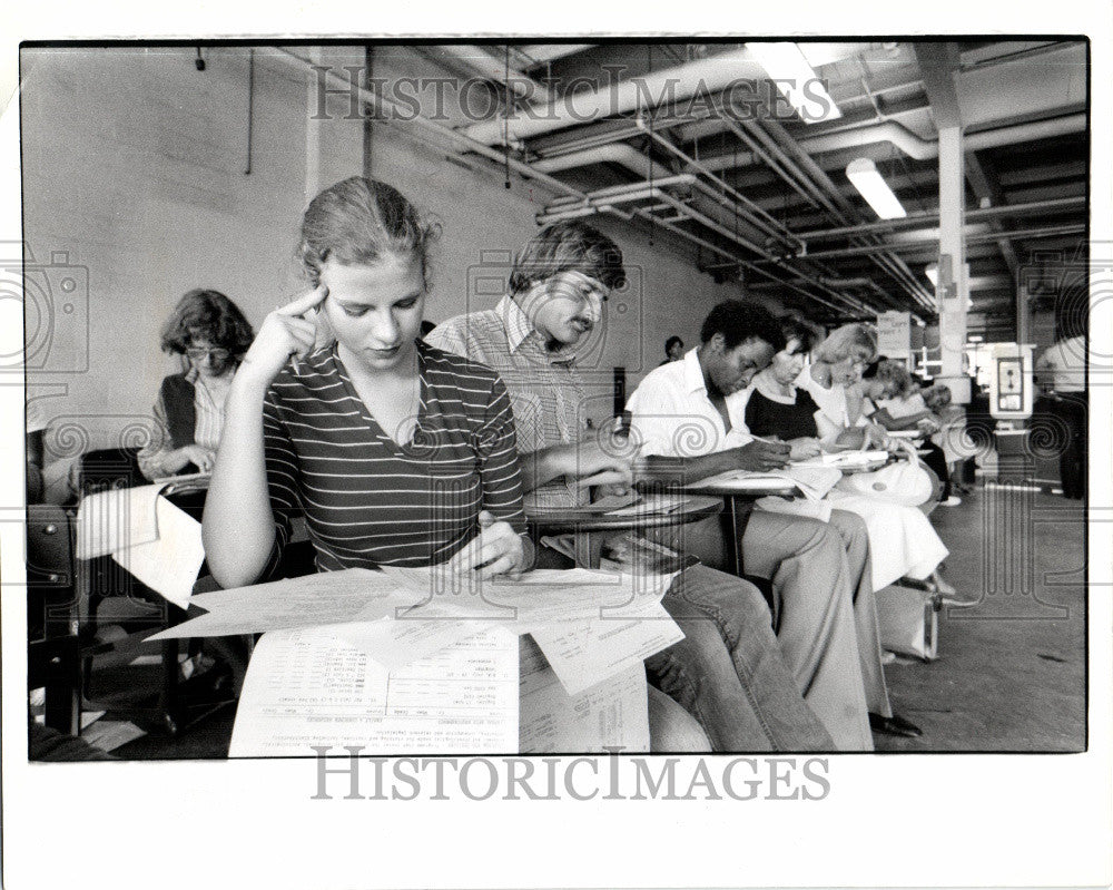 Press Photo Wayne State University Detroit College - Historic Images