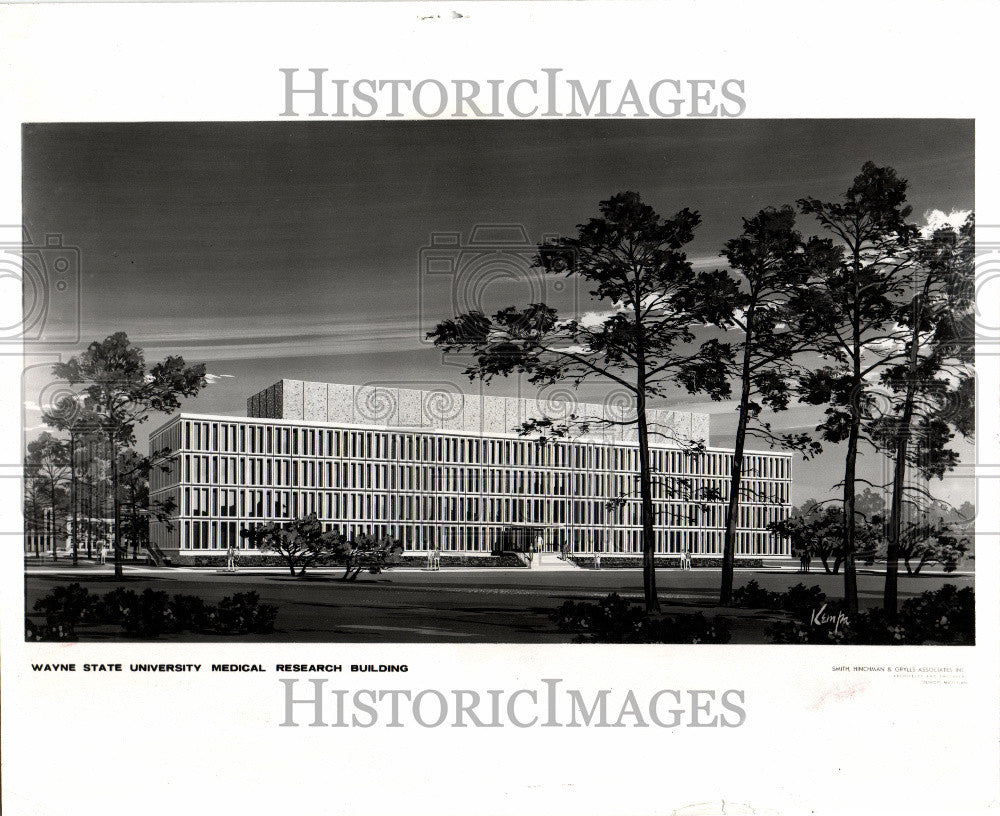 1964 Press Photo WSU Medical Research Building - Historic Images