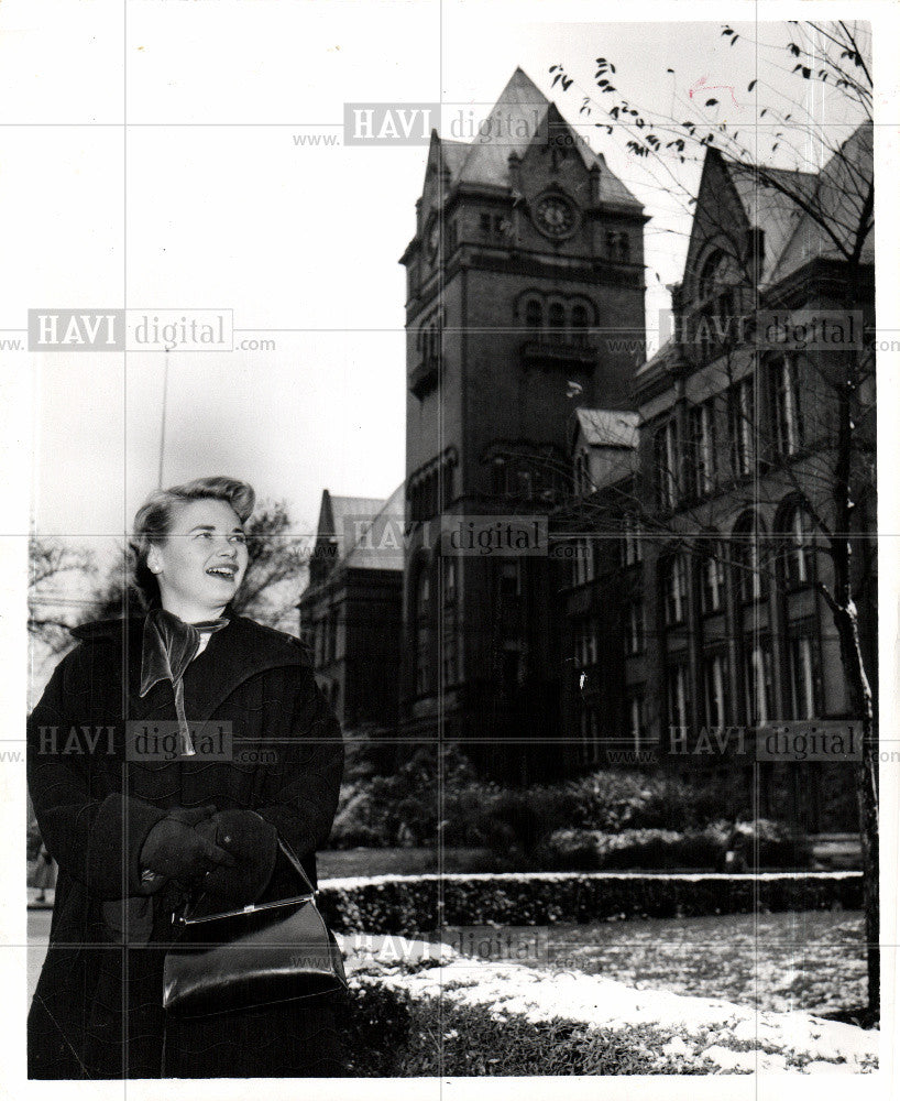 1955 Press Photo Wayne University - Historic Images