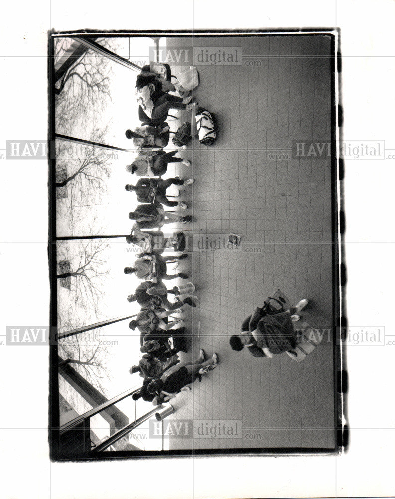 1985 Press Photo Wayne State University protest - Historic Images