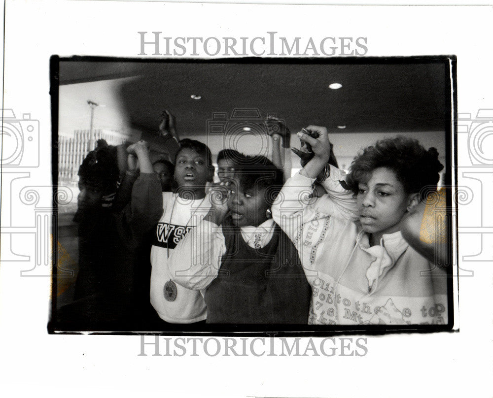 1989 Press Photo WSU DEMONSTRATION &amp; PROTEST - Historic Images