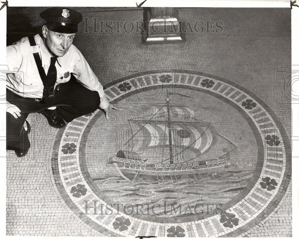 1950 Press Photo WAYNE COUNTY SEAL - Historic Images