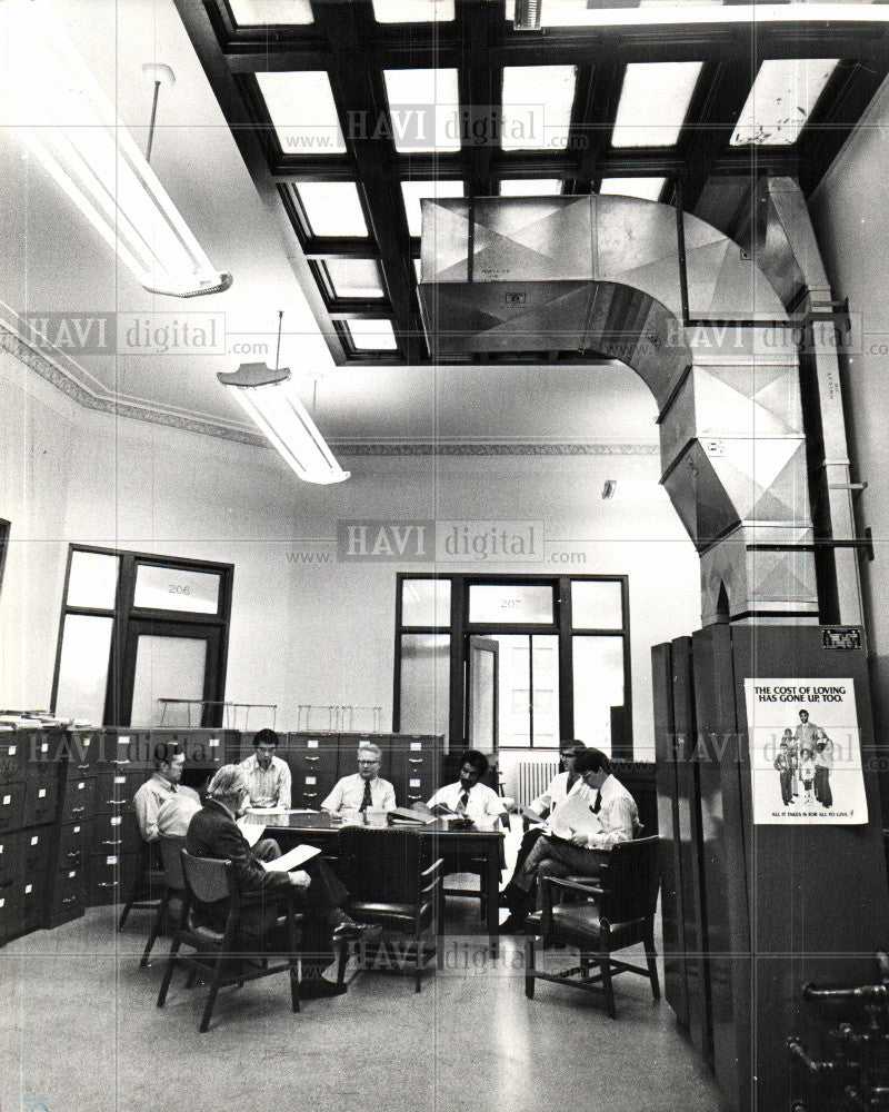 1973 Press Photo Wayne County Morgue - Historic Images