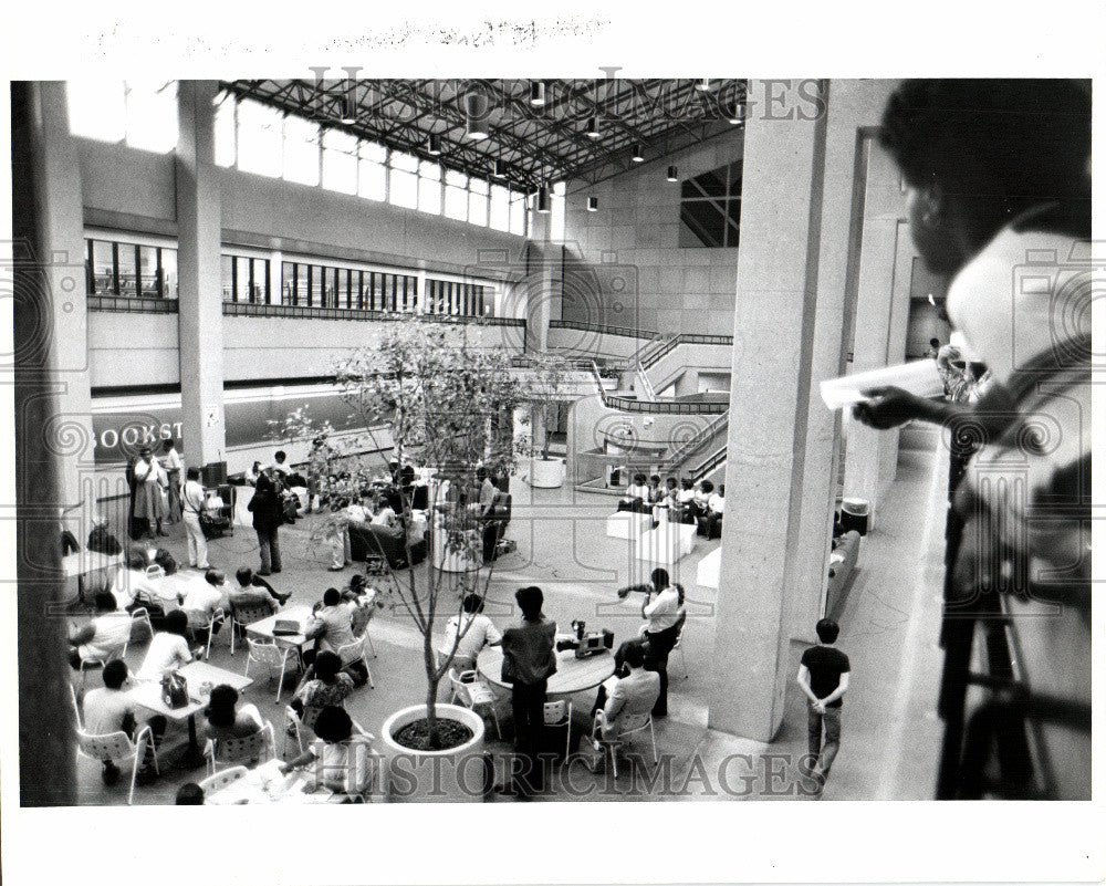 1980 Press Photo Wayne County Community College Protest - Historic Images