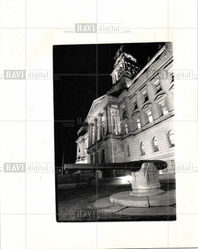 1989 Press Photo old cannon wayne county building - Historic Images