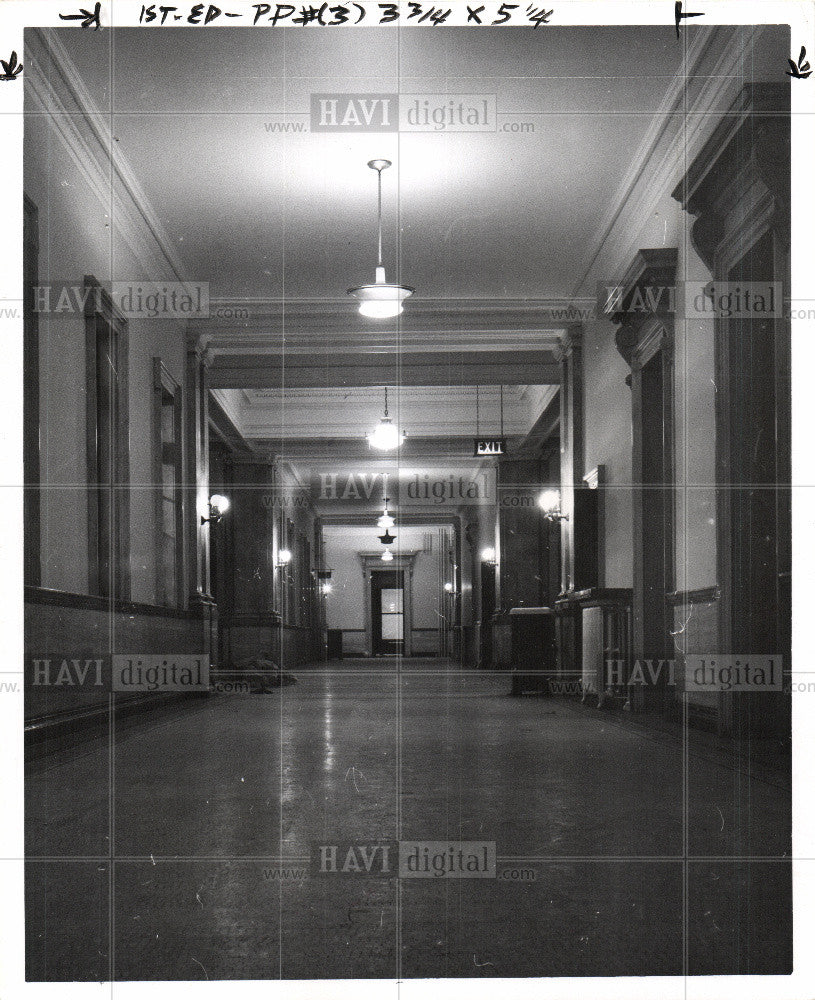 1956 Press Photo Wayne County Building - Historic Images