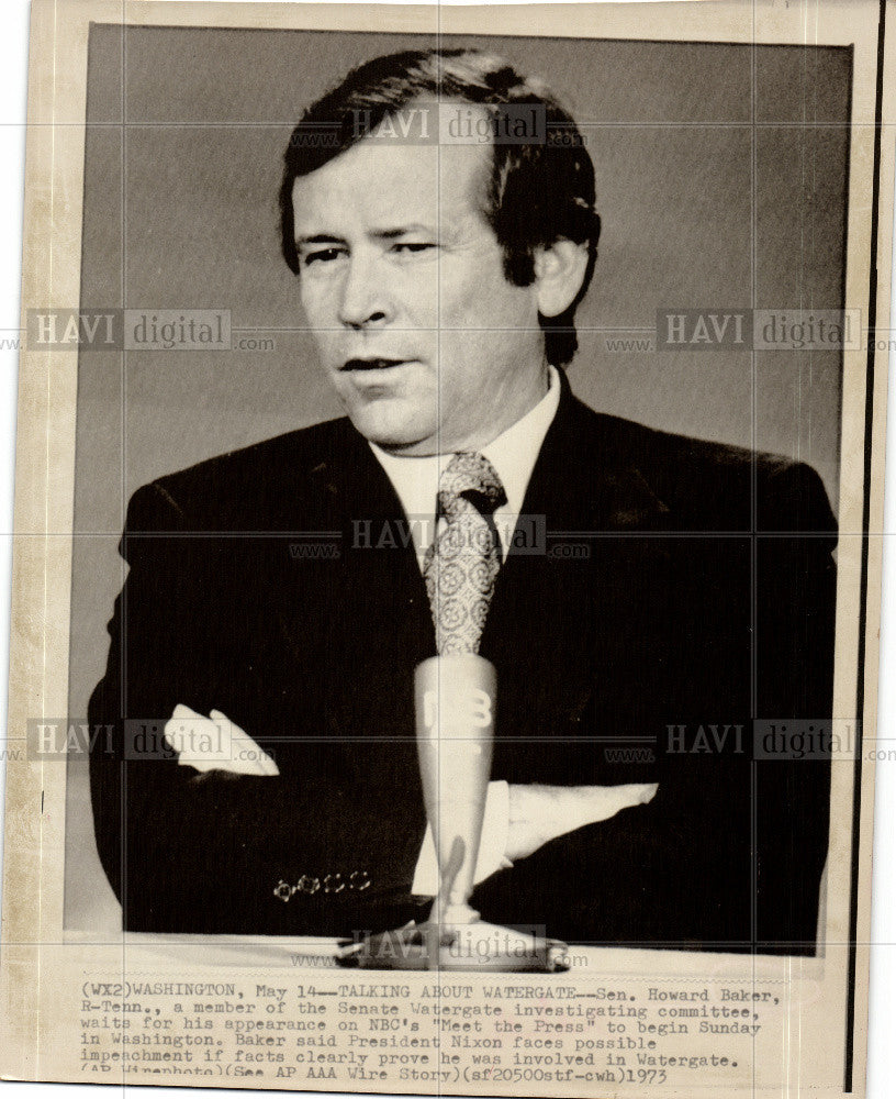 1973 Press Photo Howard Baker - Historic Images