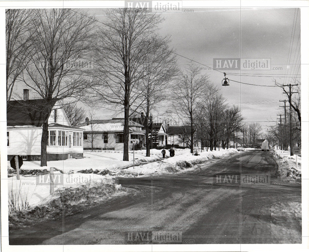 1952 Press Photo West Branch  Street Scene - Historic Images