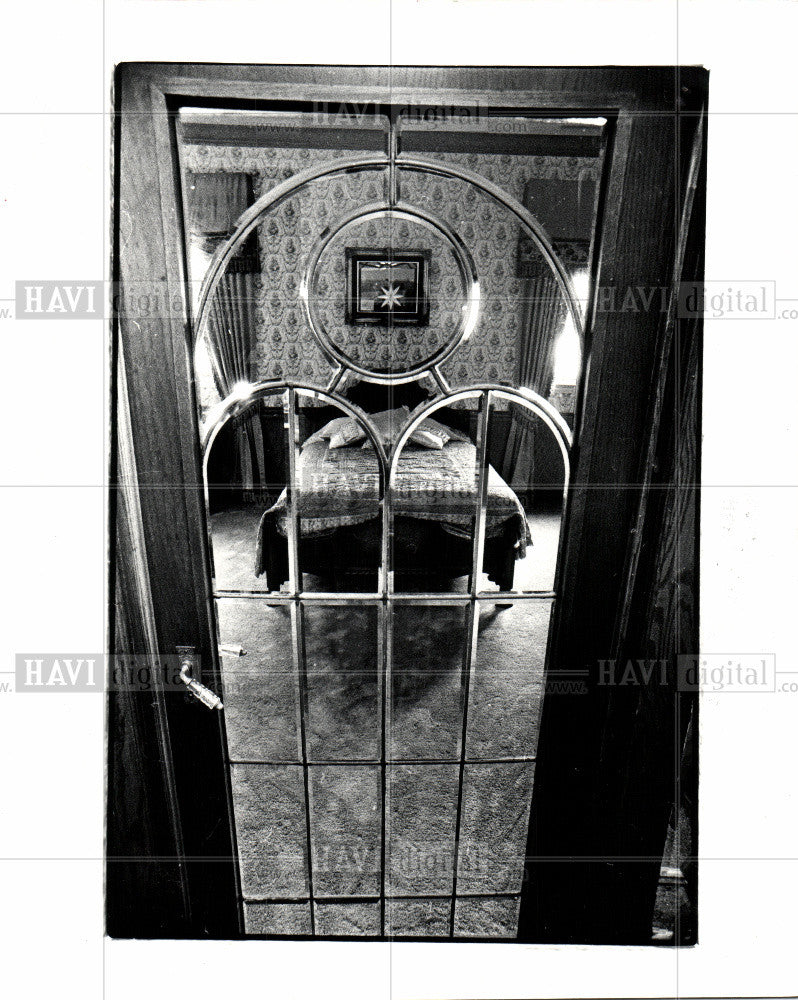 1983 Press Photo Sidney Mansion Door Bedroom - Historic Images