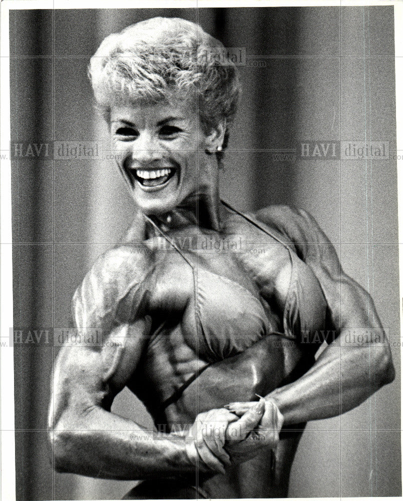 1985 Press Photo Velma Buckles, body builder - Historic Images