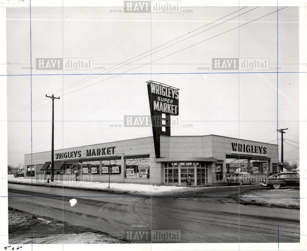 1956 Press Photo Wrigleys Market - Historic Images