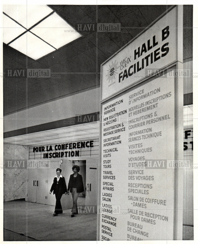 1974 Press Photo World Energy Conference, hall - Historic Images