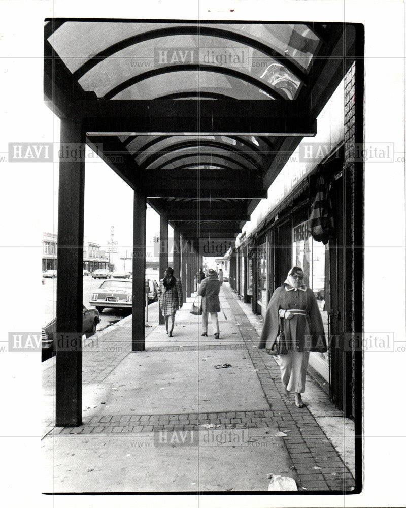 1979 Press Photo Woodward Ave rainwater canopy - Historic Images