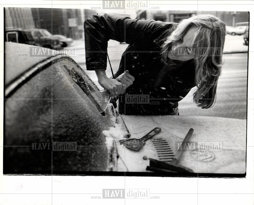 1979 Press Photo Ice, Windshield - Historic Images