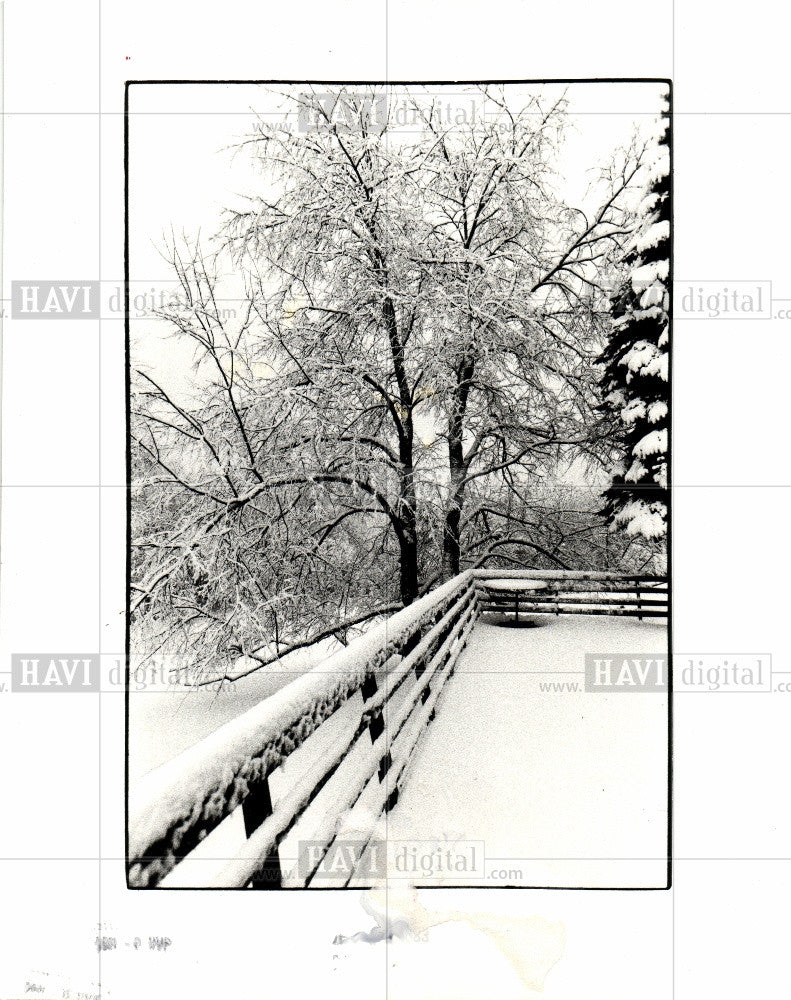 1983 Press Photo bloomfield hills, snow, winter, scene - Historic Images