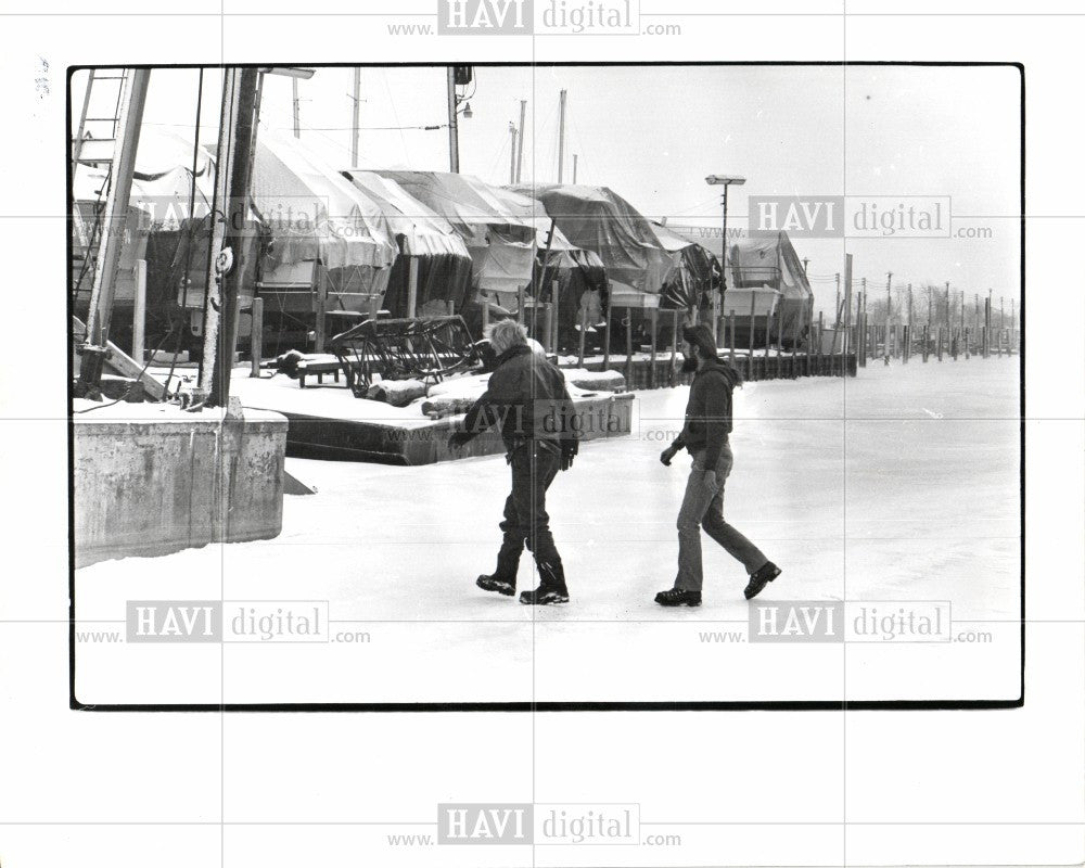 1978 Press Photo Detroit Boat Yard - Historic Images