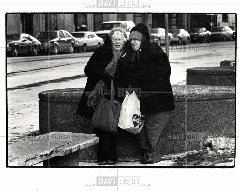 1982 Press Photo Winter Fort Kennedy Square Detroit - Historic Images