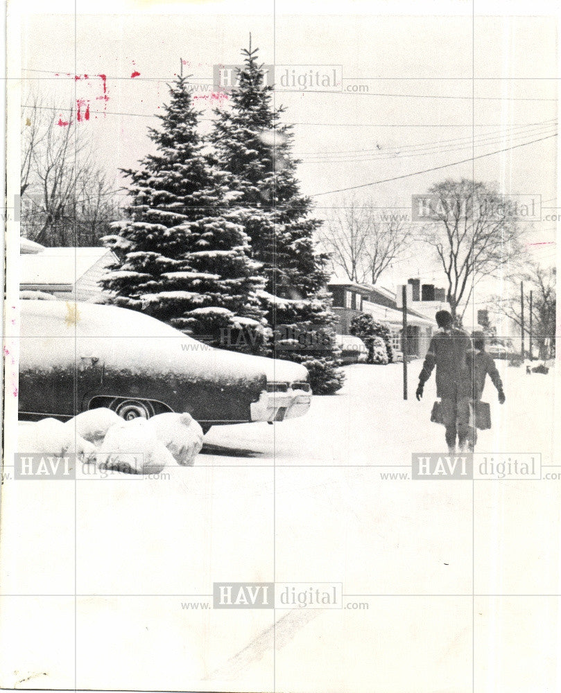 1973 Press Photo winter scene snowfall - Historic Images