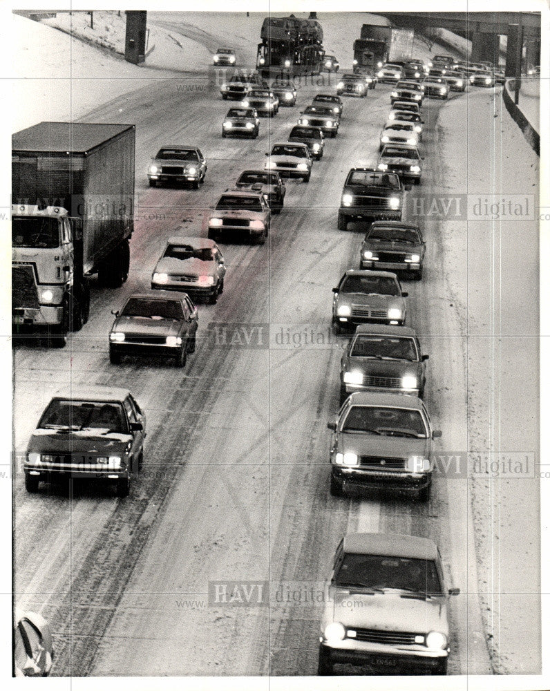 1986 Press Photo Winter Scene 1986 - Historic Images