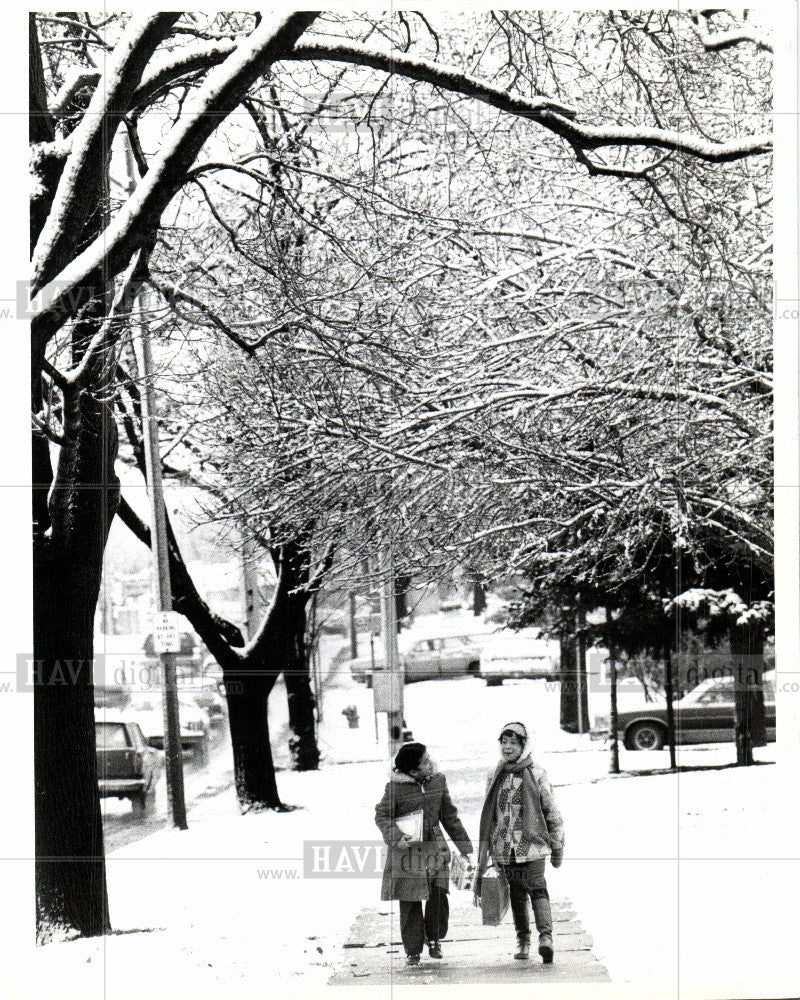1979 Press Photo Winter pontiac snowfall showers - Historic Images