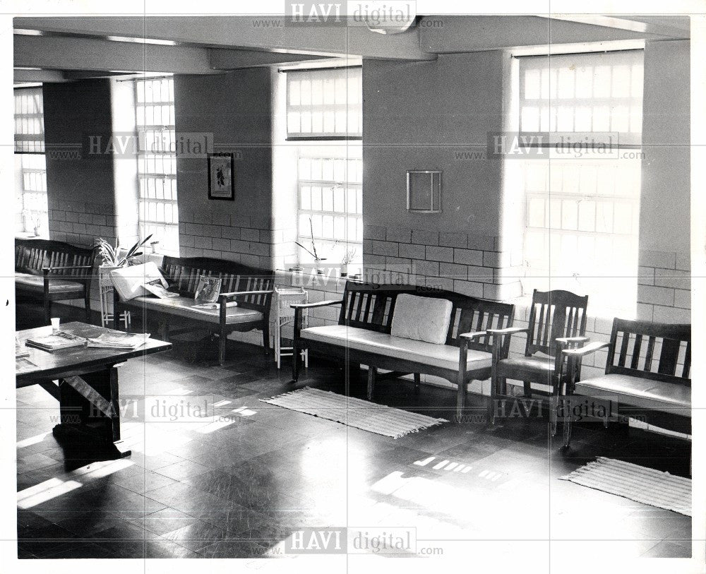 1961 Press Photo The day room - Historic Images