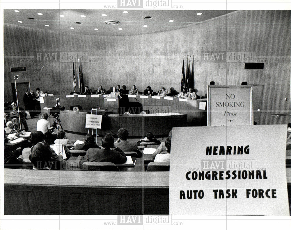 1989 Press Photo Hearing Congressional AutoTask Force - Historic Images