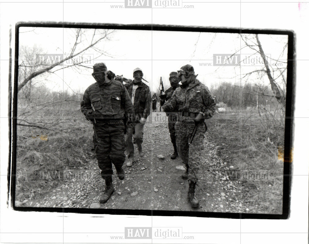 1982 Press Photo Paintball Sport War Games - Historic Images