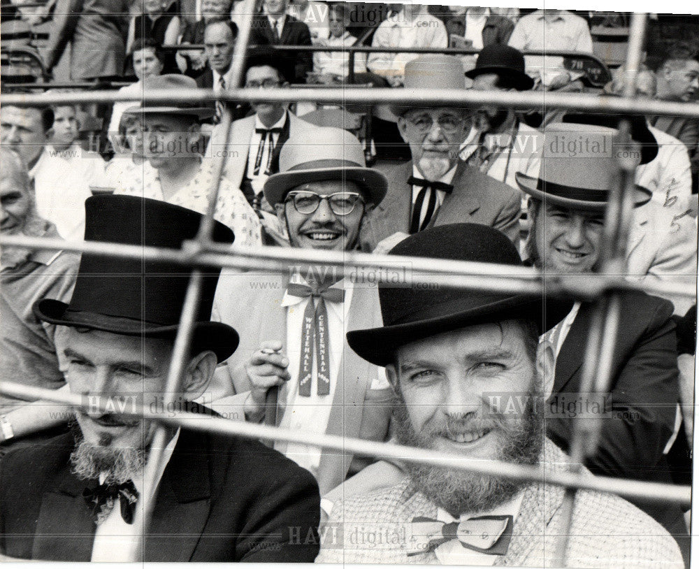 1960 Press Photo beards ads WHITEHALL CENTENNIAL - Historic Images