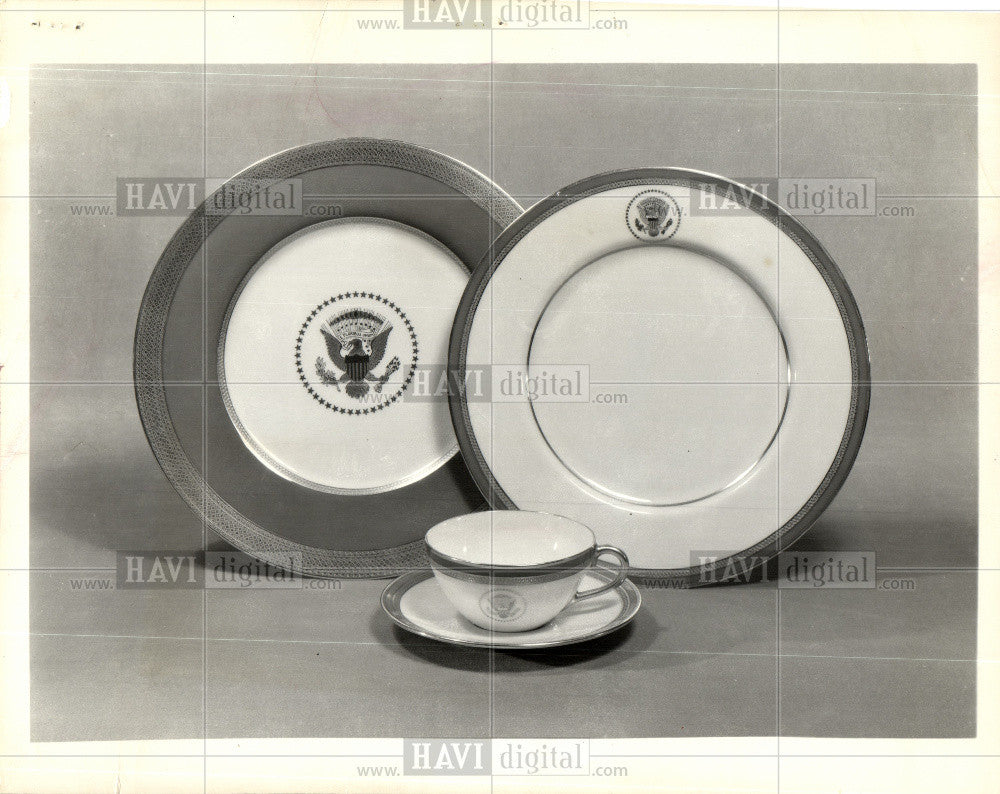 1975 Press Photo White House  Tableware - Historic Images