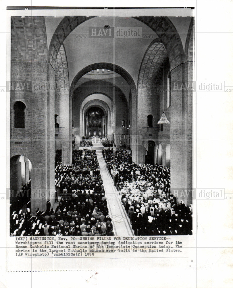 1959 Press Photo Roman Catholic National Shrine - Historic Images