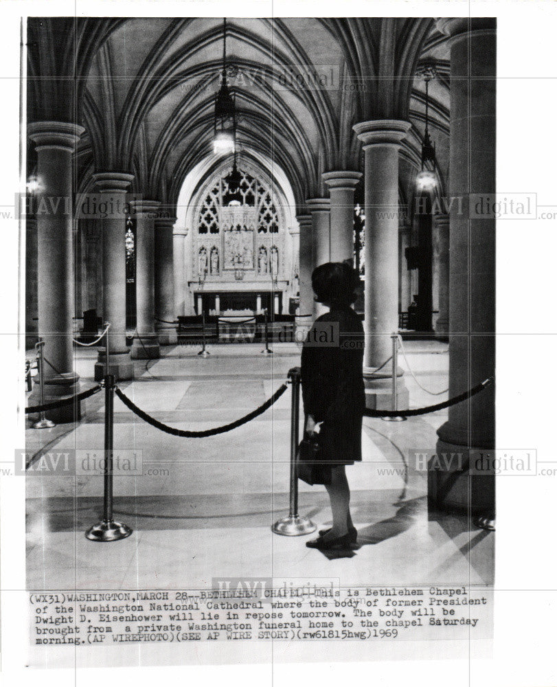 1969 Press Photo Bethlehem chapel washington cathedral - Historic Images