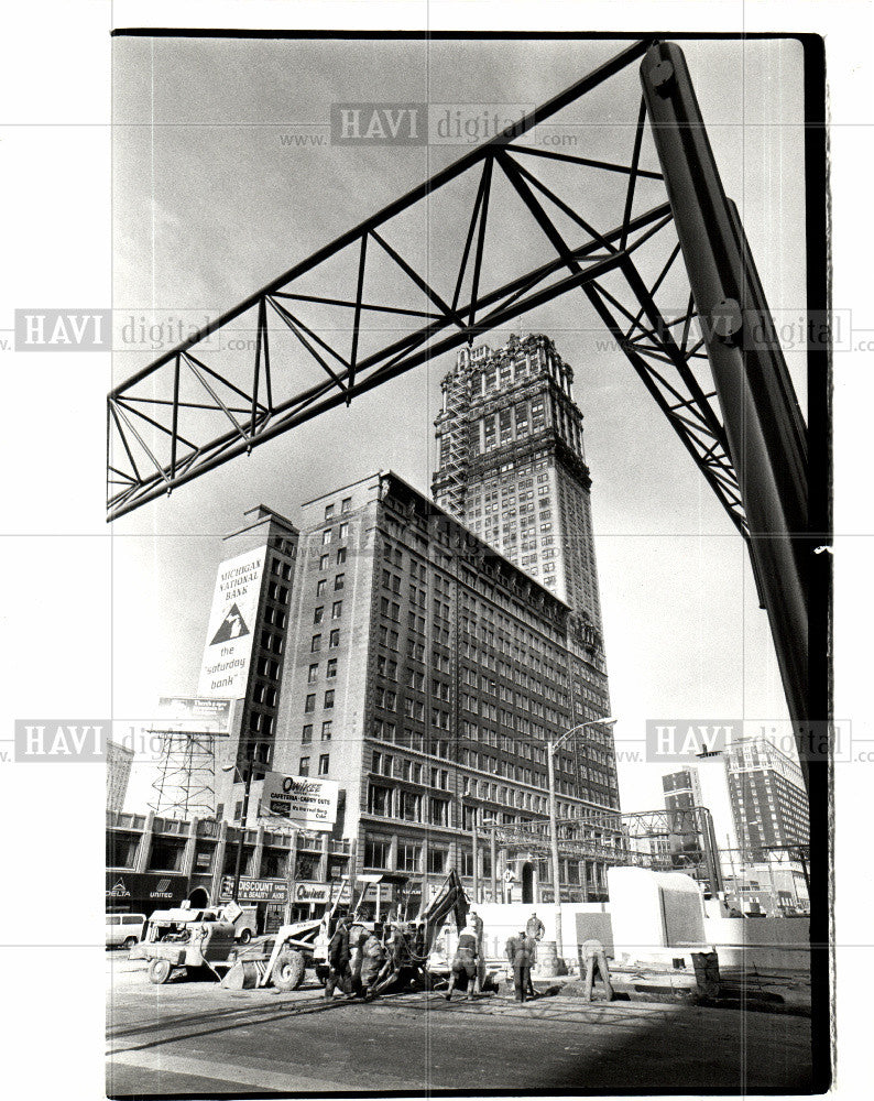 1978 Press Photo Book Building Detroit Construction - Historic Images