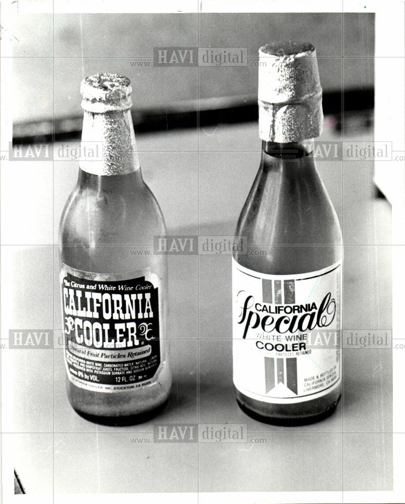 1985 Press Photo WINE bottles michigan beer association - Historic Images