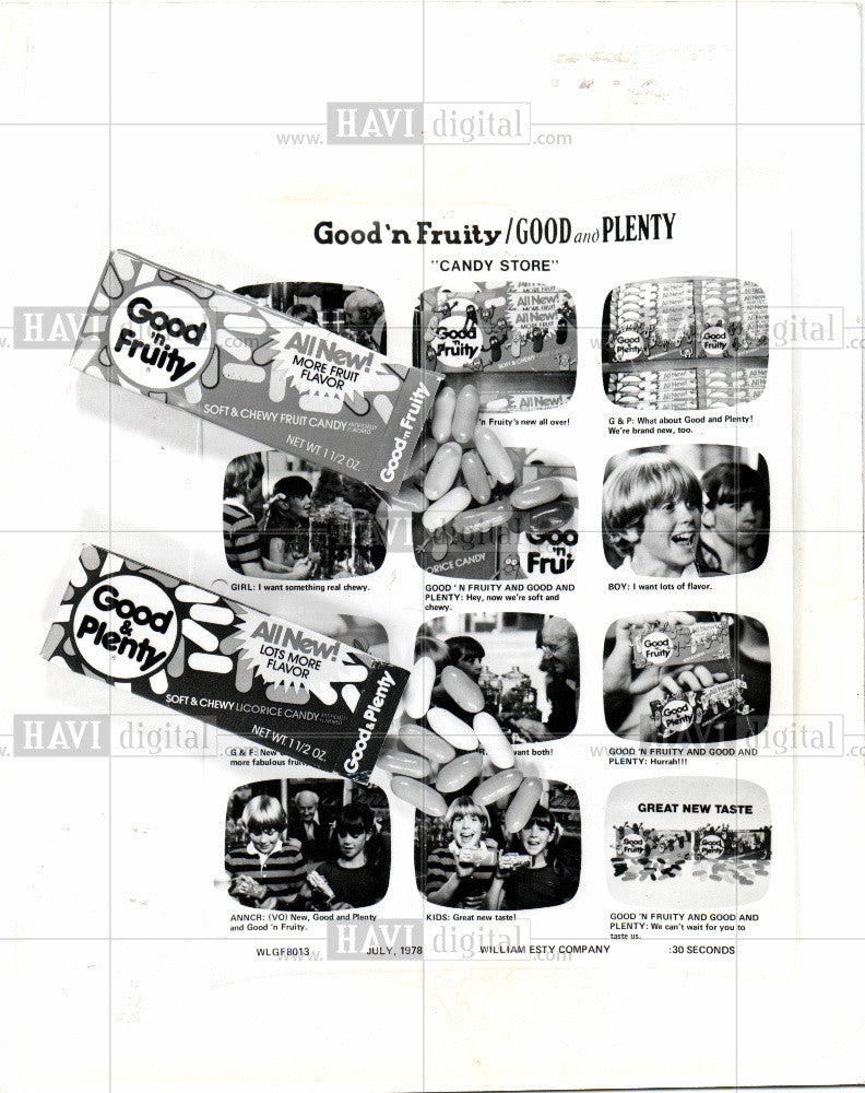 1978 Press Photo advertising good and plenty - Historic Images