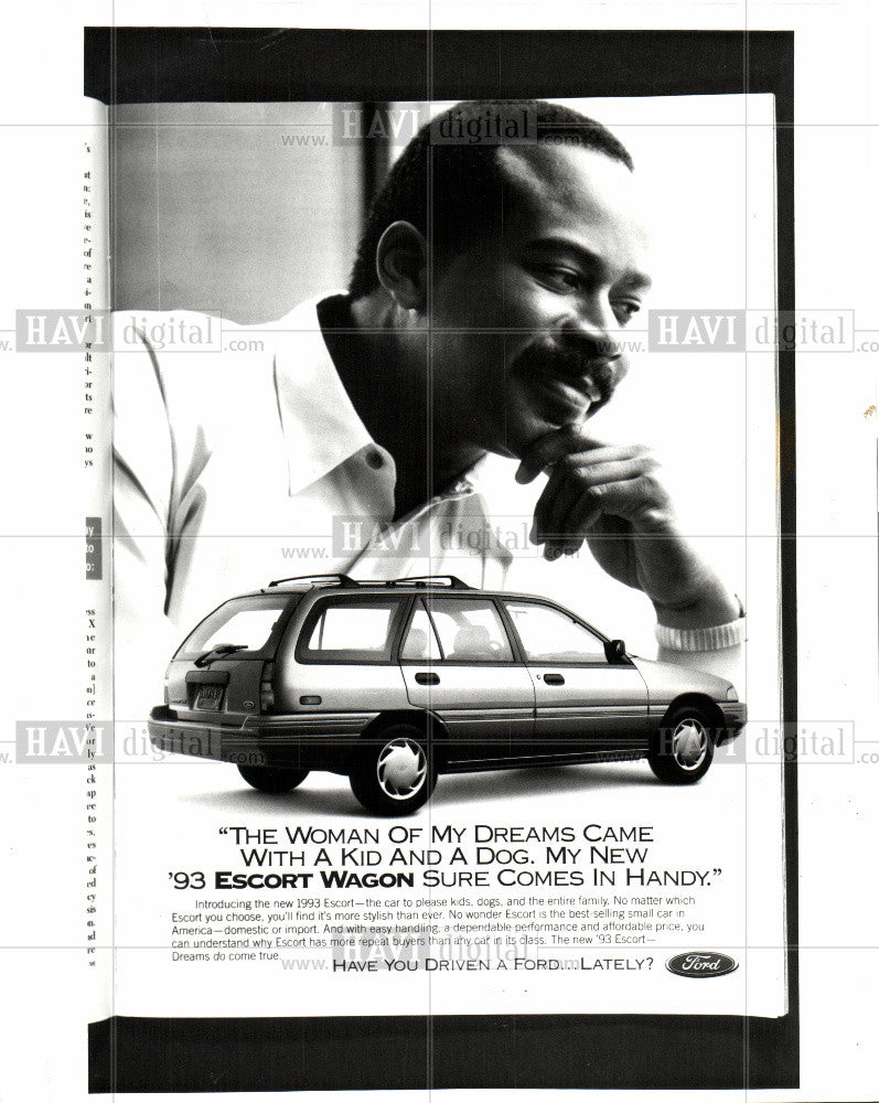 1992 Press Photo &#39;93 ESCORT WAGON - Historic Images