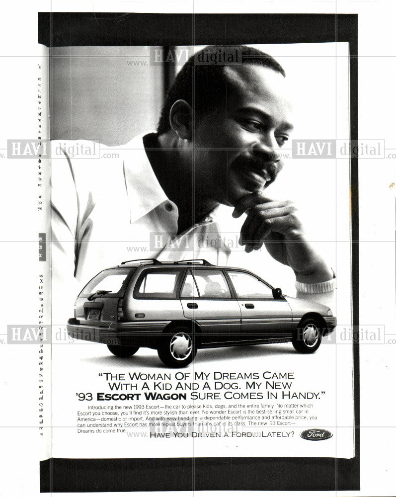 1992 Press Photo '93 ESCORT WAGON - Historic Images
