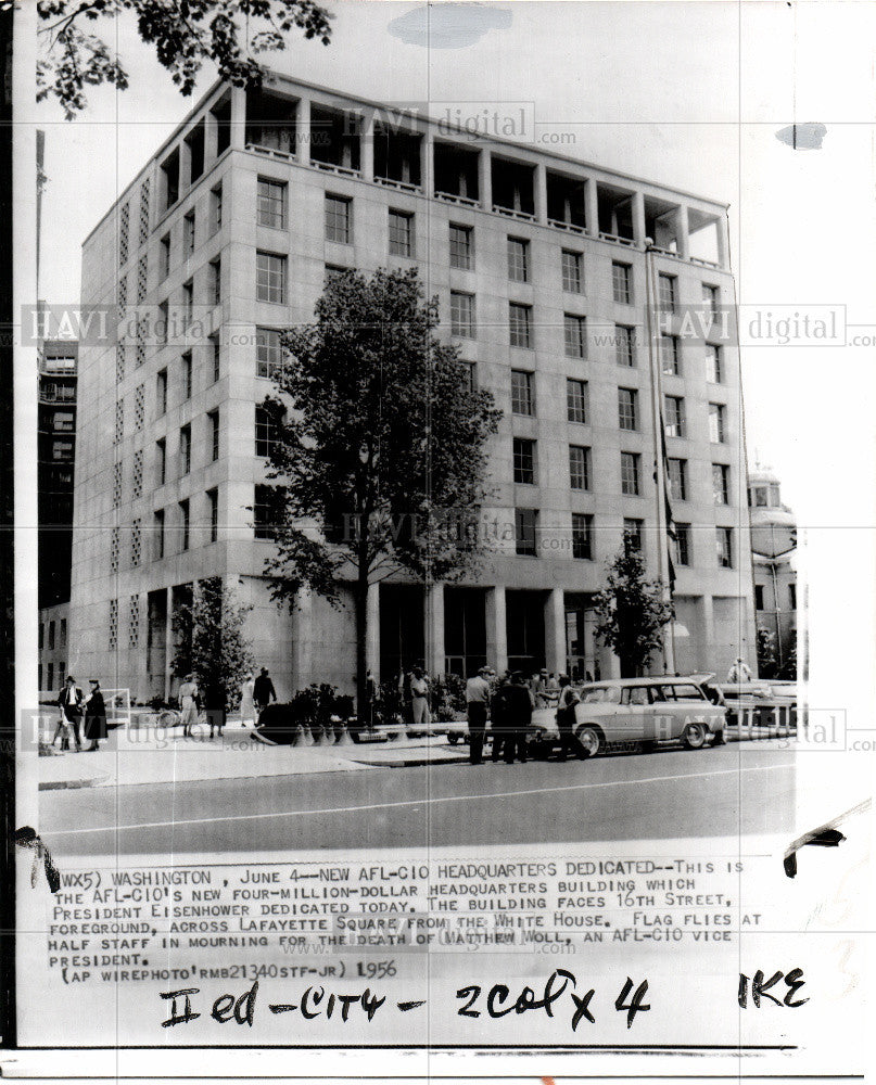 1956 Press Photo AFL-CIO, headquarters - Historic Images